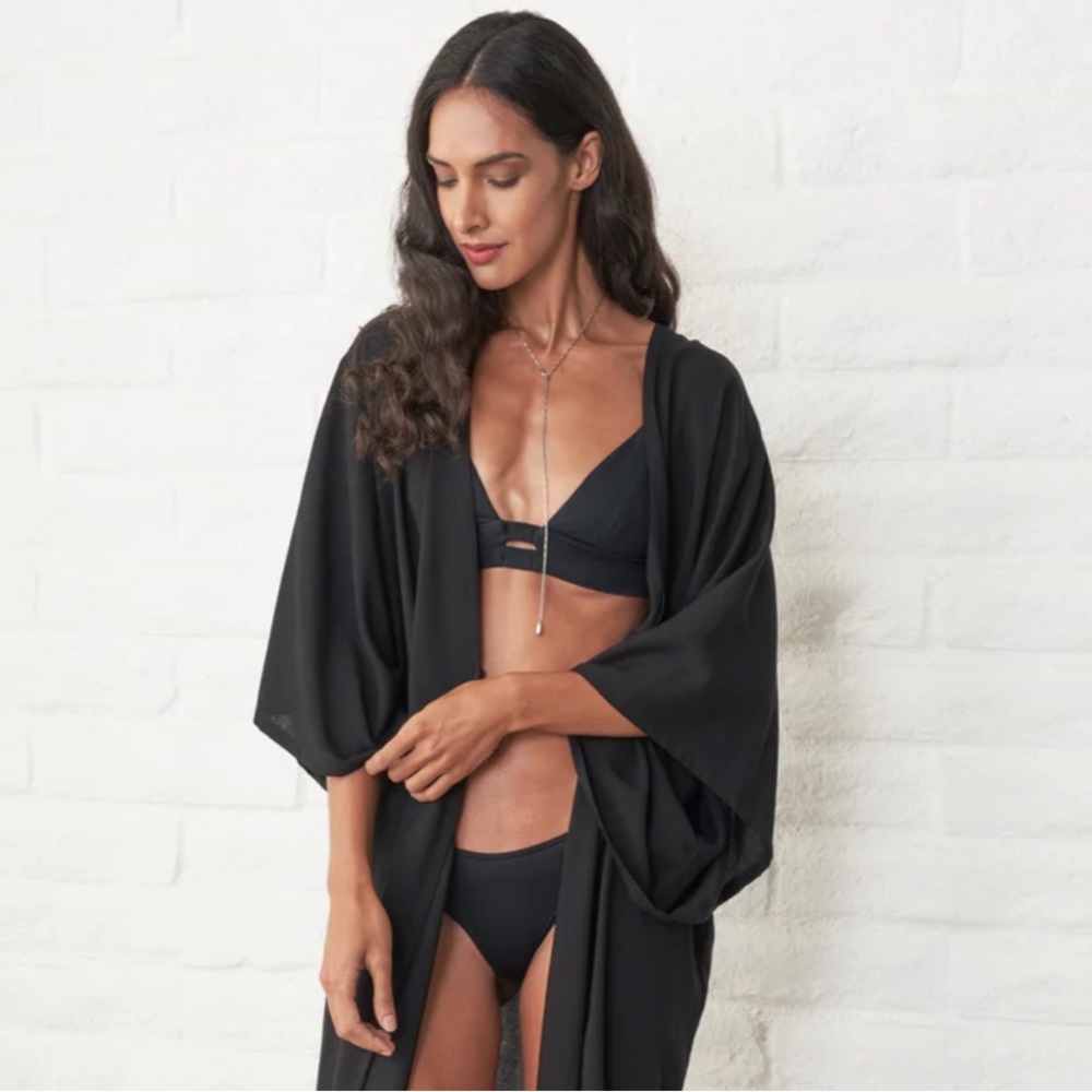 🌟HP🌟OCEAN+MAIN Kimono Wrap Duster - Picture 3 of 13